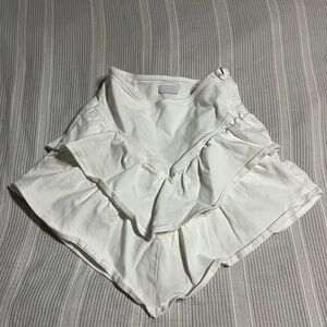 MOTHER Cream Textured Skirt